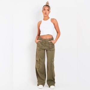 BNWT MISSY EMPIRE Ainsley Khaki Pocket Detail Mid Rise Cargo Pants